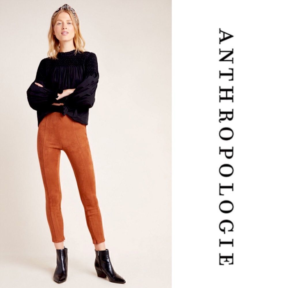 Anthropologie Faux Suede Leggings 